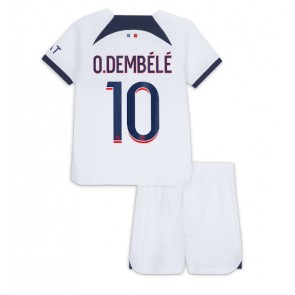 Paris Saint-Germain Ousmane Dembele #10 Koszulka Wyjazdowych Dziecięca 2023-24 Krótki Rękaw (+ Krótkie spodenki)